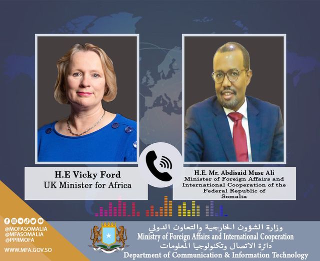 Wasiir Cabdi Saciid oo Wada-hadal La Yeeshay Wasiirka Arrimaha Afrika ee UK
