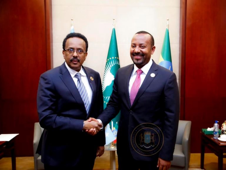 Madaxweyne Farmaajo oo La Kulmay Raisul Wasaaraha Itoobiya Abiy Ahmed.