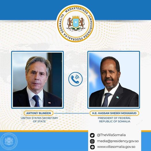 Madaxweyne Xasan Shiikh oo Kulan La Yeeshay Xoghayaha Arrimaha Dibadda Maraykanka