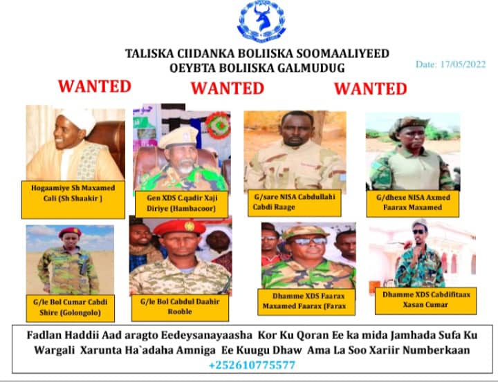 Akhriso:-Galmudug oo Wanted u Aqoonsatay Sheekh Shaakir iyo Saraakiil Kale