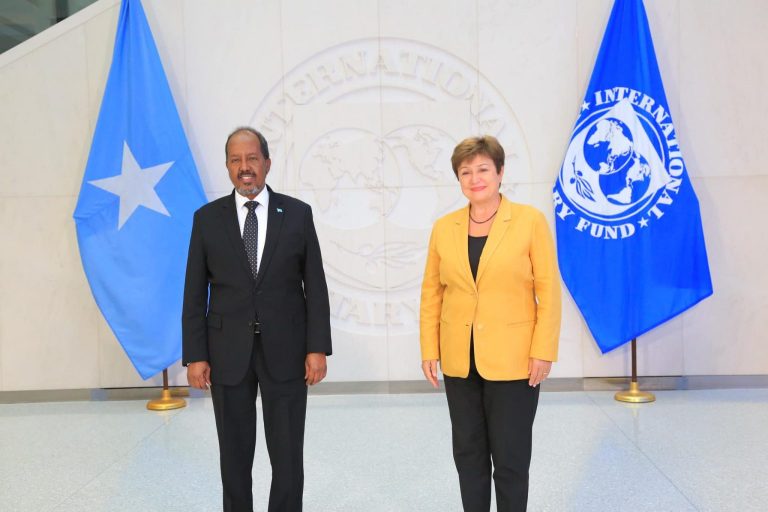 Madaxweyne Xasan Shiikh Maxamuud oo La Kulmay Madaxa Hay’adda Lacagta Adduunka
