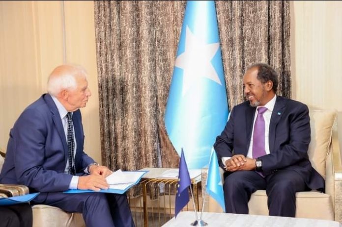 Madaxweyne Xasan Shiikh oo Qaabilay Madaxweyne Kuxigeenka Midoowga Yurub