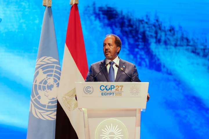 Madaxweyne Xasan Shiikh oo Khudbad Ka Jeediyay Shirka Isbeddelka Cimilada