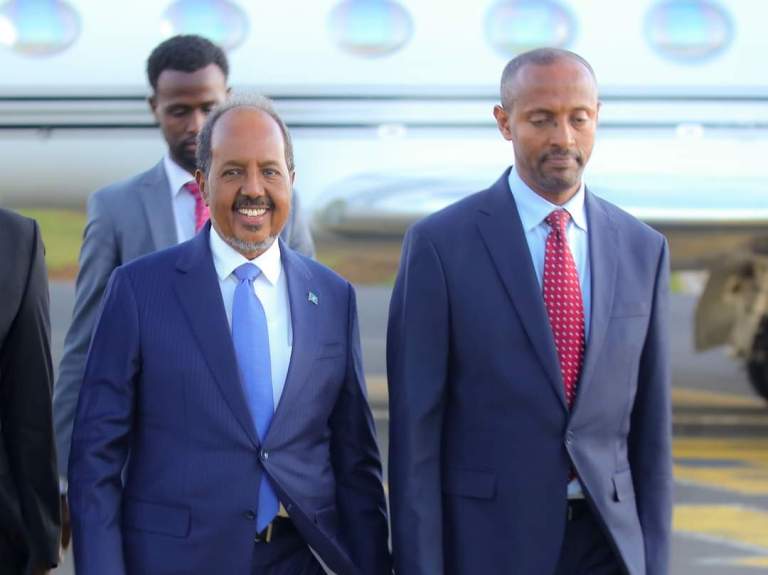 Madaxweyne Xasan Shiikh oo Gaaray Magaalada Addis Ababa+Sawirro