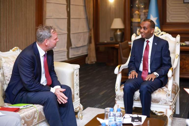 Raisulwasaare Xamza oo Qaabilay Danjiraha Dowladda Denmark u Fadhiya Soomaaliya