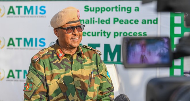 Taliyaha Ciidanka Xoogga Dalka oo Eedeen u Jeediyay Howlgalka ATMIS