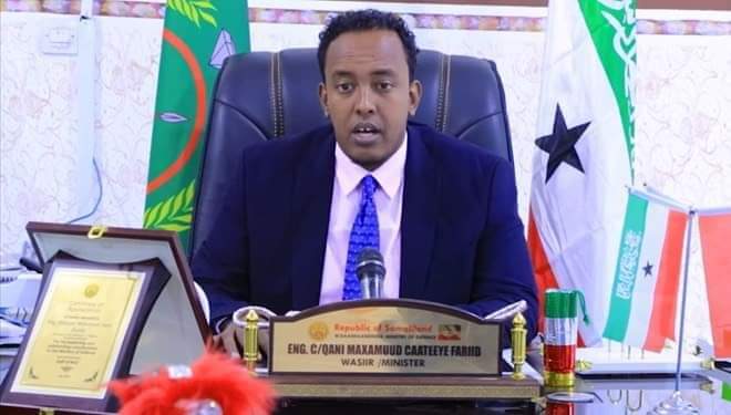 Wasiirkii Gaashaandhiga SL oo Isku casilay heshiiska Somaliland iyo Itoobiya.