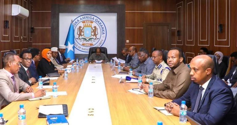 Madaxweyne Xasan Shiikh oo Gudoomiyay Shirka Golaha Amniga Qaranka