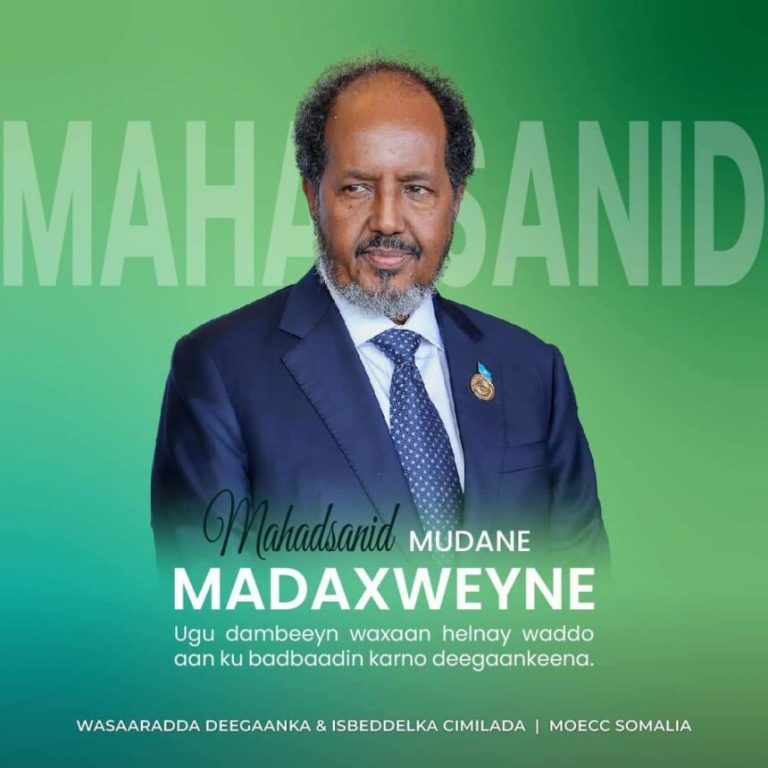 Madaxweyne Xasan Shikh oo Saxiixay Sharciga Illaalinta iyo Maareynta Deegaanka
