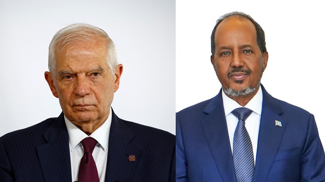 Xasan Shiikh oo Taleefanka Kula Hadlay Madaxweyne Ku-xigeenka Midowga Yurub